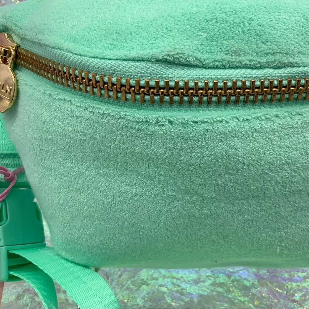 Stoney Clover Lane Terry Cloth Travel Green Fanny Pack Beach Bag